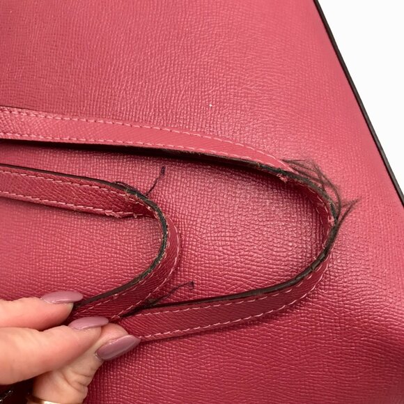 Coach Pink Crossgrain Leather City Zip Tote Bag F58846 - Picture 12 of 12